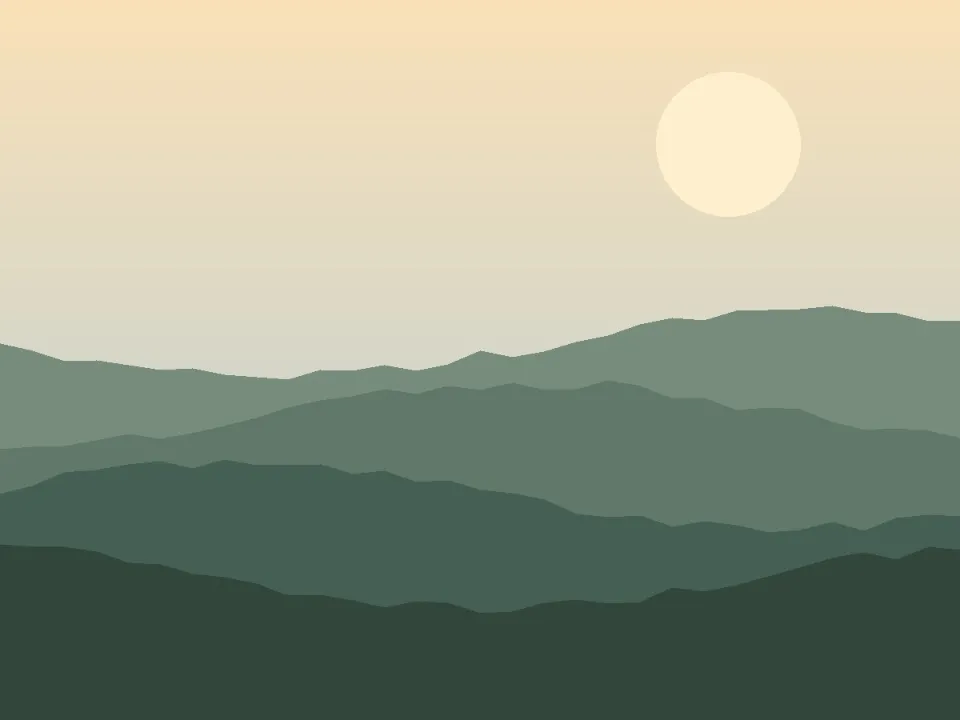 Sample photo of the layered hills landscape