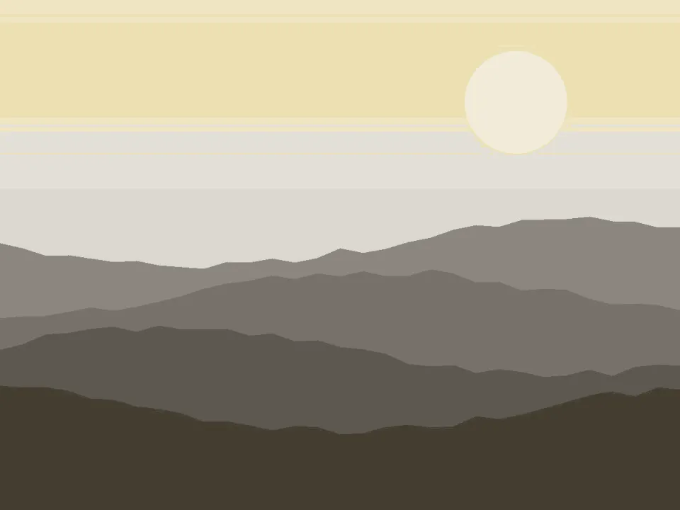 Limited Palette Previewer result (limited palette) for the layered hills landscape sample