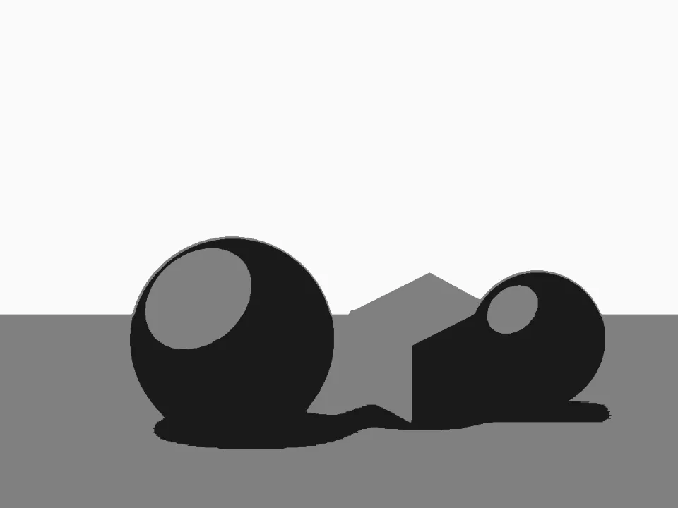 Notan Generator result (3 values) for the still life of two spheres and a cube sample