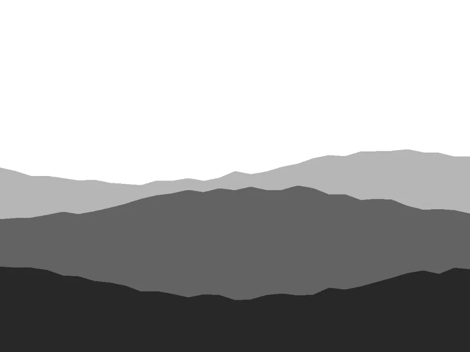 Value Study Maker result (5 value steps) for the layered hills landscape sample
